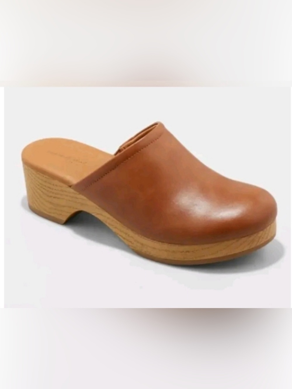Universal Thread Tan Leather Clog Mule
